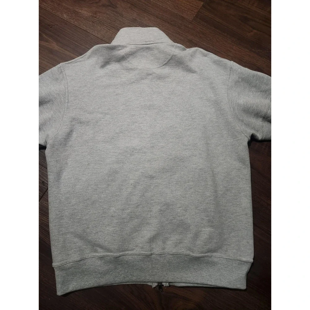 Champion Jacket Mens Large Gray Blue Full‎ Zip Track Fleece Colorblock Athletic